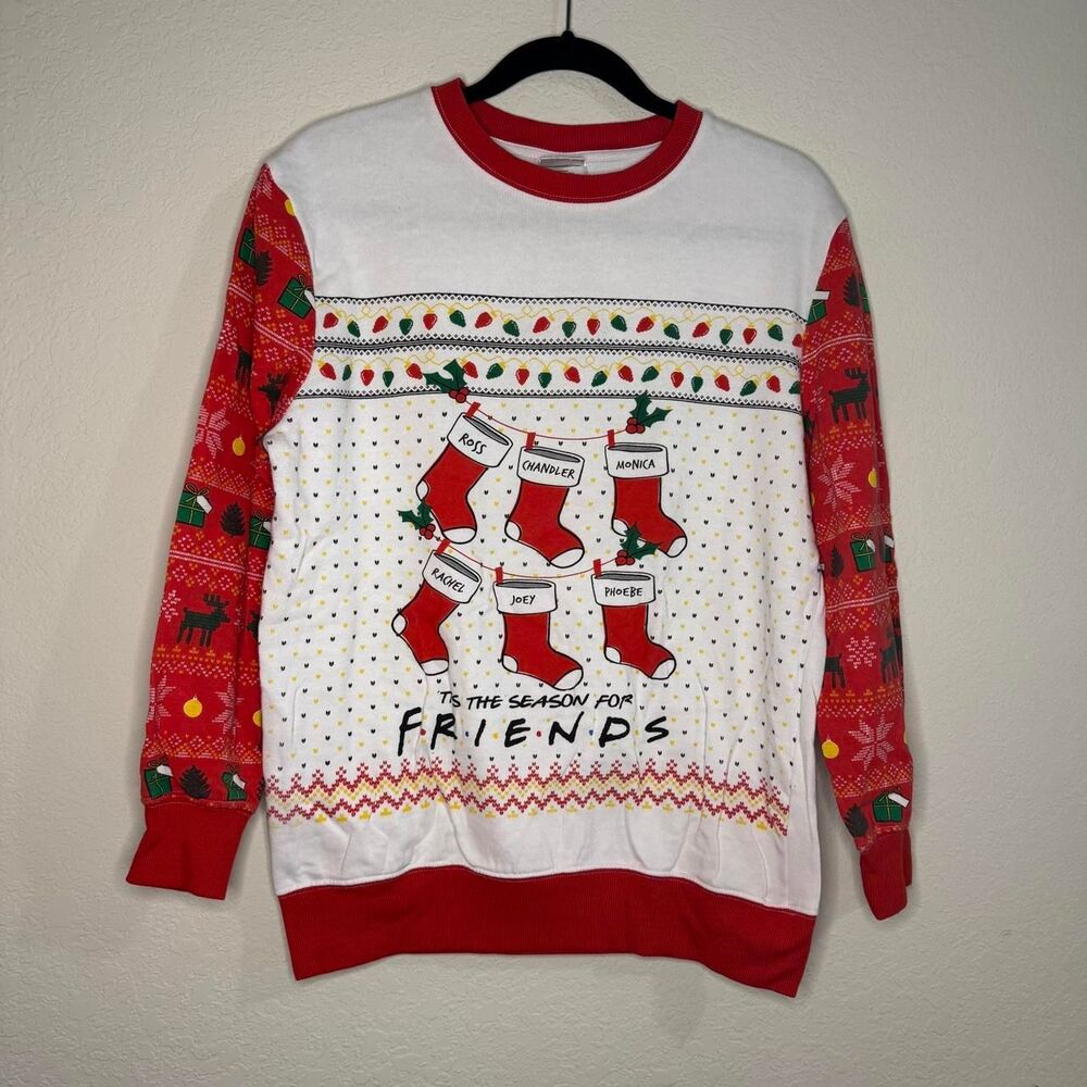 Friends Women's White and Red Sweatshirt